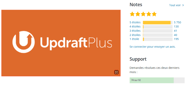 L'extension WordPress UpdraftPlus est considérée comme la meilleure dans son domaine.
